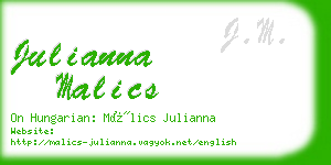 julianna malics business card